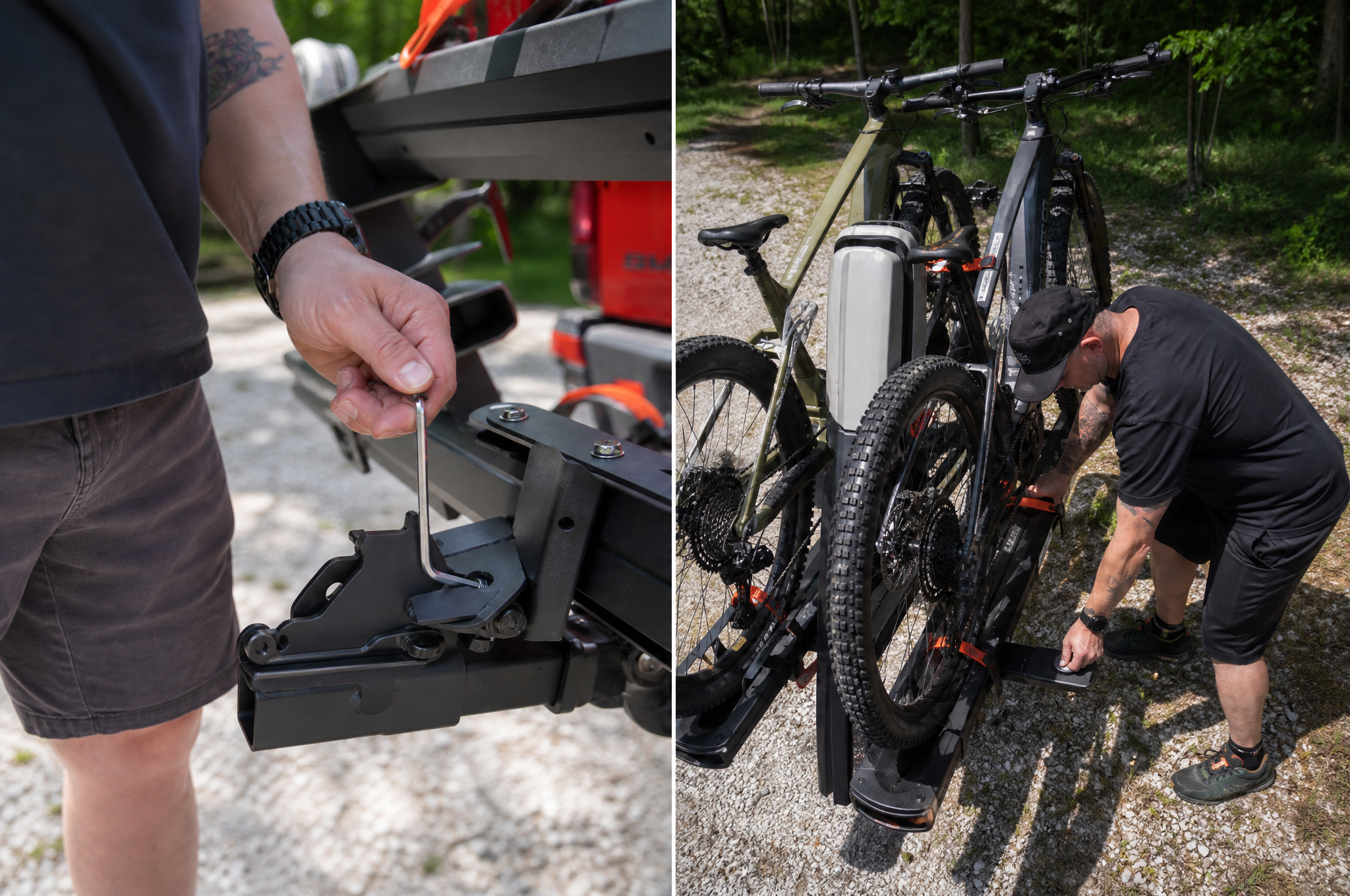 Owner performing a simple pre-trip maintenance check on a VANTANA rack